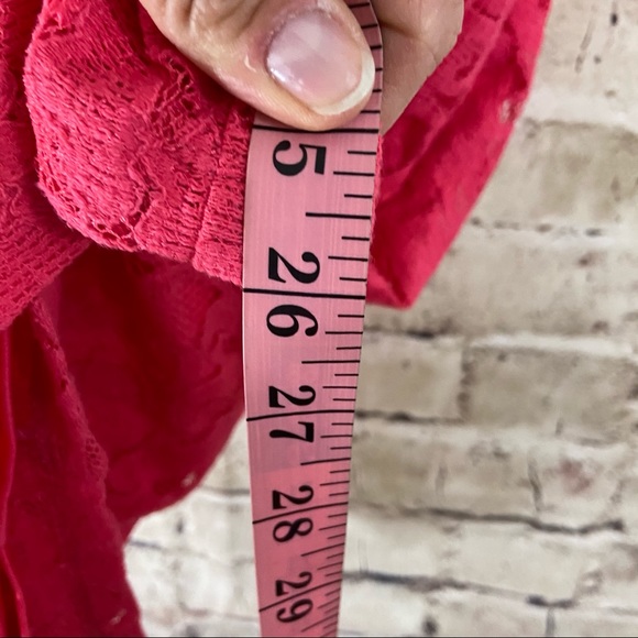 Pink sleeveless lace babydoll dress size small - Picture 7 of 8